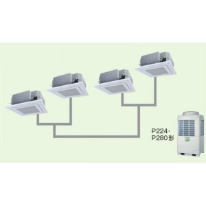 画像: 東京・茨城・栃木・群馬・埼玉・千葉・神奈川・業務用エアコン　東芝　4方向吹出し　同時ダブルツイン　ワイヤードリモコン　省工ネneo　AUEF28065M　P280（10馬力）　スマートエコR　三相200V