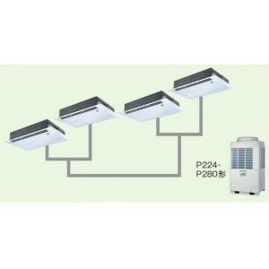 画像: 東京・茨城・栃木・群馬・埼玉・千葉・神奈川・業務用エアコン　東芝　1方向吹出し　同時ダブルツイン　ワイヤードリモコン　一発節電　ASSF22455A　P224（8馬力）　スーパーパワーエコキュープ　三相200V